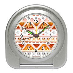 Bright Aztec Ethnic Seamless Pattern Travel Alarm Clock