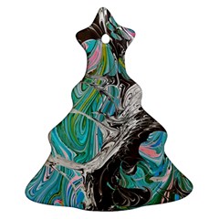 Marbling Mono Blend  Ornament (christmas Tree) 