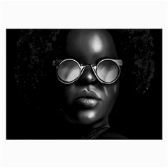 Cool Afro Beauty Portrait Illustration (ai+human) Large Glasses Cloth