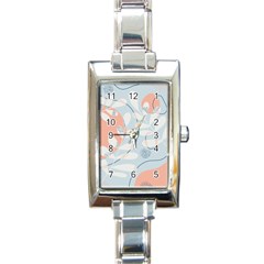 Pattern Plants Leaves Nature Rectangle Italian Charm Watch