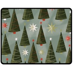 Christmas Trees Pattern Two Sides Fleece Blanket (medium)