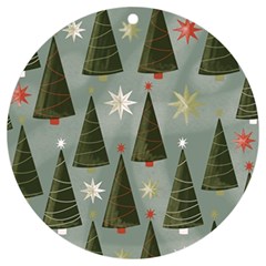 Christmas Trees Pattern Uv Print Acrylic Ornament Round