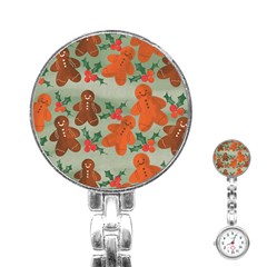 Christmas Cookies Cookie Advent Pattern Stainless Steel Nurses Watch