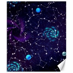 Realistic Night Sky Poster With Constellations Canvas 8  X 10 