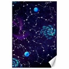 Realistic Night Sky Poster With Constellations Canvas 24  X 36 