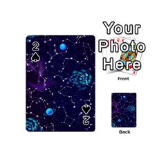 Realistic Night Sky Poster With Constellations Playing Cards 54 Designs (mini)