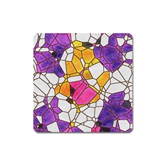 Architecture Glass Abstract Pattern Square Magnet