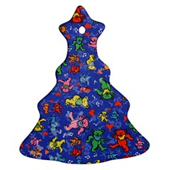 Grateful Dead Dancing Bears Pattern Christmas Tree Ornament (two Sides)