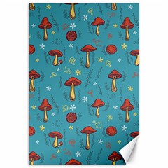 Whimsical Mushroom Pattern Canvas 12  X 18 