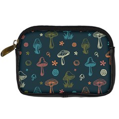 Whimsical Mushrooms Pattern Digital Camera Leather Case