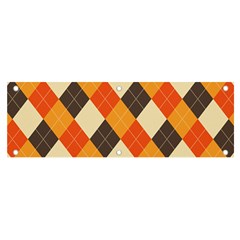 Halloween Argyle Pattern  Banner And Sign 6  X 2 