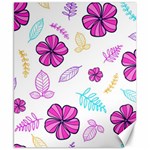 Flowers Leaves Pattern Art Bloom Canvas 8  x 10  8.15 x9.66  Canvas - 1