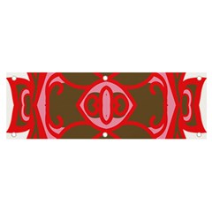 A Red And Brown Design On A White Background Banner And Sign 6  X 2  by catchydesignhill