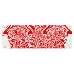 A Red And White Image Of A Pattern On A White Background Banner And Sign 6  X 2  by catchydesignhill