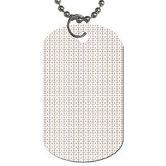 A White Background With A Brown Pattern On It Dog Tag (two Sides)