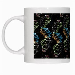 Multicolored Dna Strand Art White Mug by ExtraGoodSauce