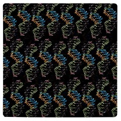 Multicolored Dna Strand Art Uv Print Square Tile Coaster  by ExtraGoodSauce