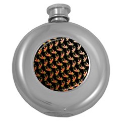 Regal Eagle Pattern Round Hip Flask (5 Oz) by ExtraGoodSauce