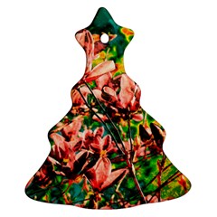 Abstract Floral Artwork Christmas Tree Ornament (two Sides)